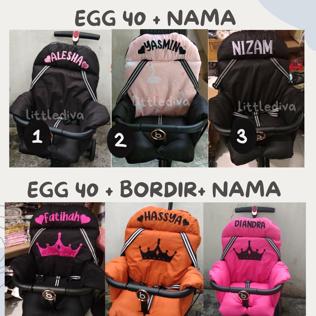 READY ALAS STROLLER EGG 40 CM Motif / TANPA TALI SEATBELT Bordir gambar / Extra Front baby elle rider pmb flybb vbaby care v exotic lw 003 lw003 lw116 116 Sepeda Iora Bebehoo gen 2 PMB Aviator labeille city