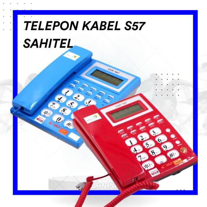 *:*:*:*:*] Telepon Kabel Sahitel S57 Pesawat Telepon Sahitel Biru Merah