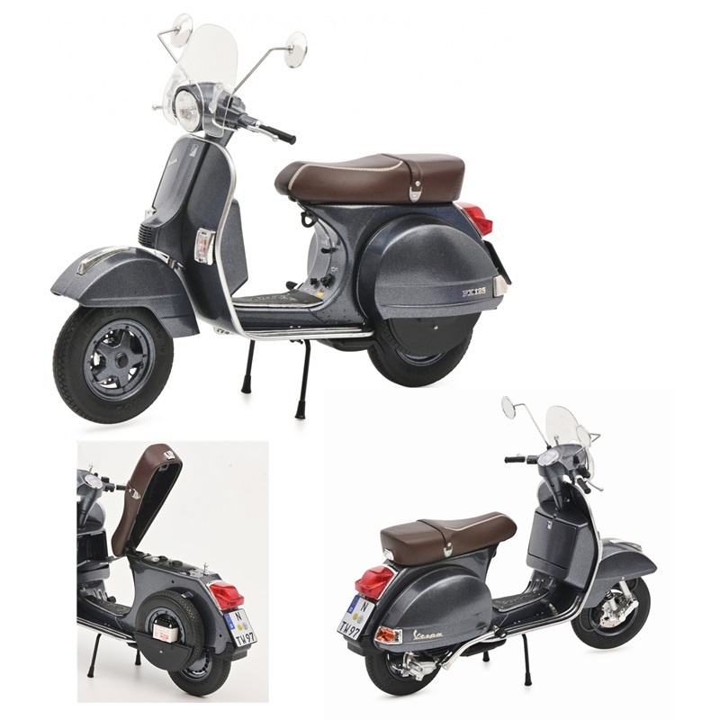 Diecast Vespa PX 125 Grey Metallic 1:10 by Schuco