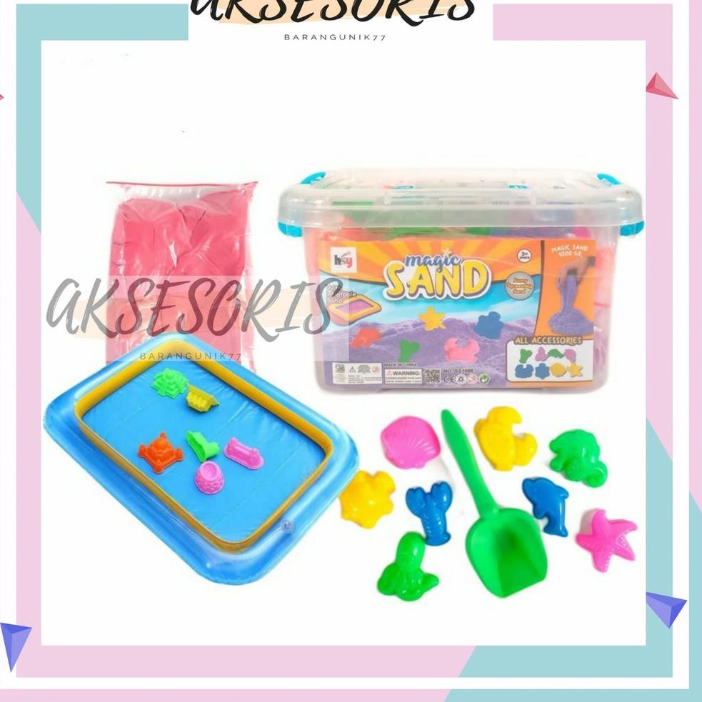 MAINAN PASIR AJAIB BOX SET/ MAINAN ANAK ANAK MURAH DAN LENGKAP/ MAINAN PASIR STOK TERBATAS
