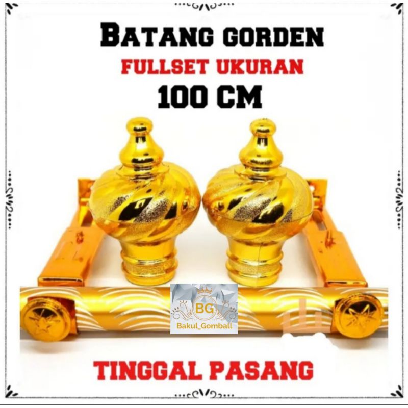 Promo Besi Tongkat | Rell | Tiang Gorden Aneka Ukuran 50 75 100 Termurah Bisa Cod [ Batang Hordeng Full set Tinggal Pasang ]