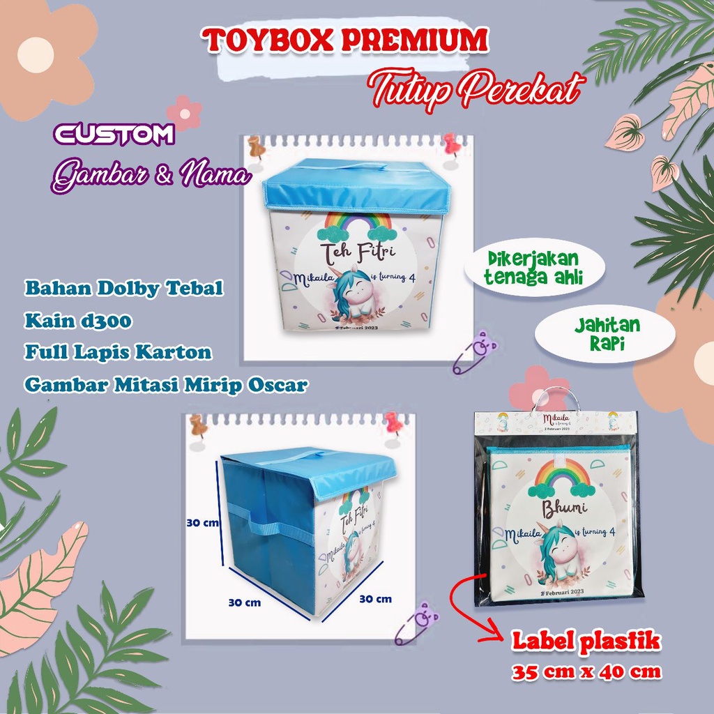 

Hampers Ultah Toy Box Polyester Tebal Custom Tema