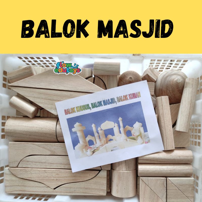 Mainan Edukasi Balok Kayu Pdk Masjid