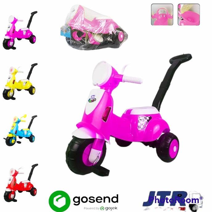 Mainan Sepeda dorong Amico Yotta Vespa Musik Mainan Anak Motor Vespa