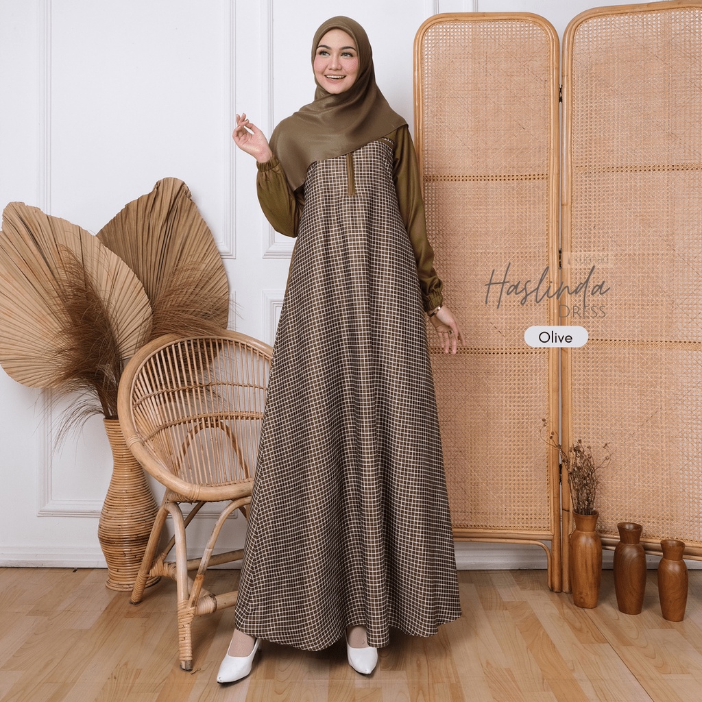 KUPNAD Gamis Premium Katun Toyobo dan Katun Jepang - Haslinda Dress by KUPNAD super halus adem dan nyaman cocok untuk sehari-hari