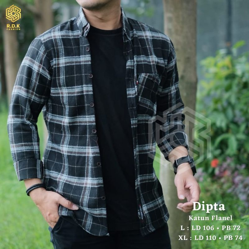 FLANEL Panjang Motif Kotak By RDK | Kemeja Flanel Lengan Panjang