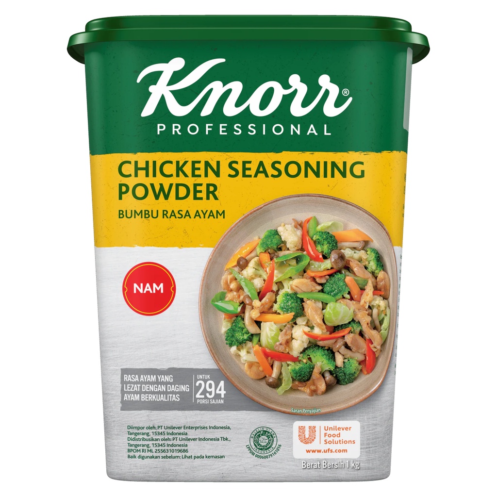 

Knorr Chicken Seasoning No Added MSG 1 kg Bumbu Penyedap Rasa Ayam Tanpa MSG