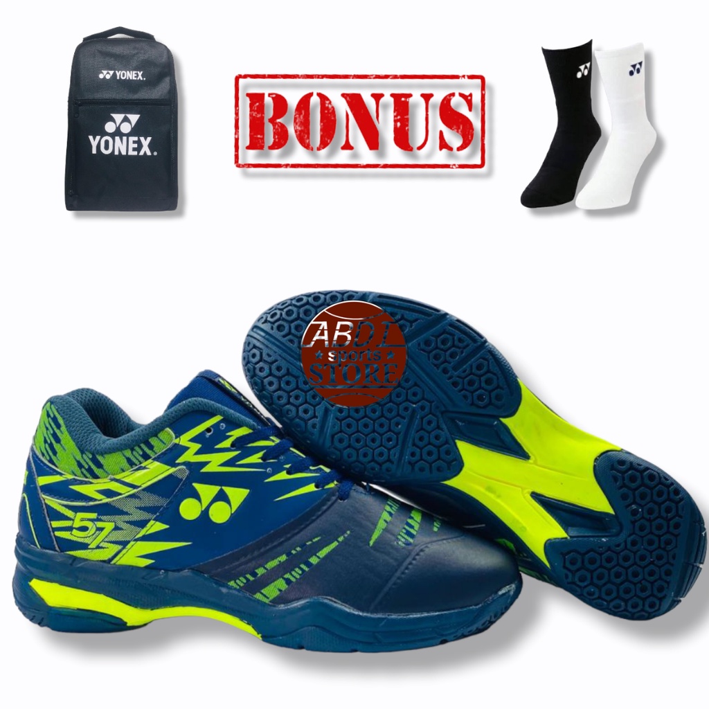 Sepatu Bulutangkis Yonex 57 Pria Karet Terlaris/ Sepatu Badminton Yonex 57 Termurah