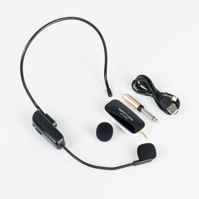 Trend-TaffSTUDIO Microphone Imam Masjid Clip On Wireless Headset Telinga Tanpa Kabel