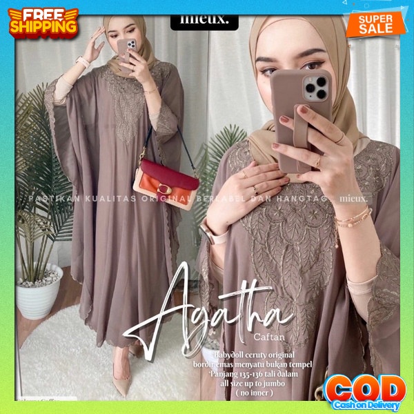Kagtan Wata Terbaru 2023 Kafran Remaja Cewek Cantik Atasan Kondangan Wanita Lebaran Hari Raya Kaftan