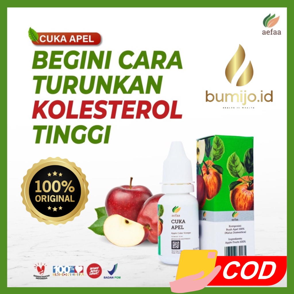 Cuka Apel Original AEFAA Organik Vinega Halal BPOM