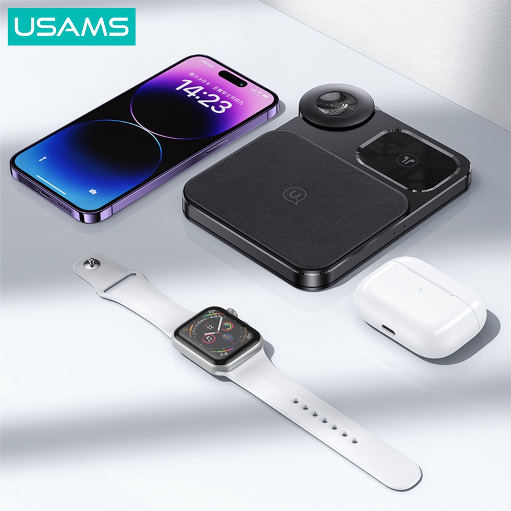 USAMS CD190 Desktop Wireless Charger 3in1 15W