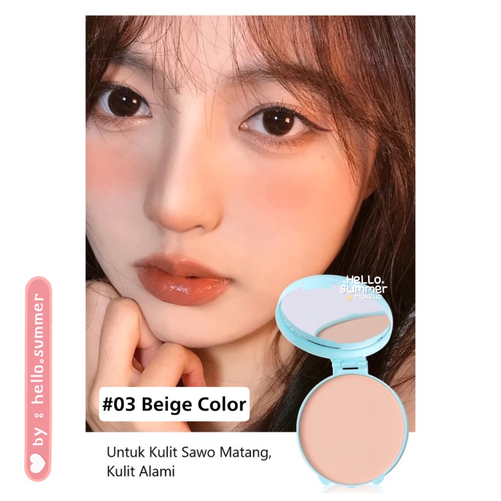 FROZEN Pressed Mineral Powder Make Up Bedak Padat Two Way Cake Matte Finish Oil Control 10gr