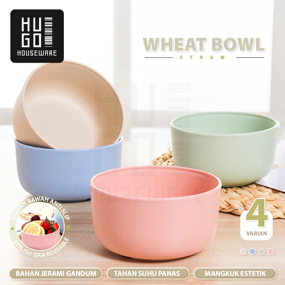 HUGO Mangkuk Sup Serat Gandum Jerami Wheat Straw Bowl Bahan Eco Friendly Tahan Panas Microwave