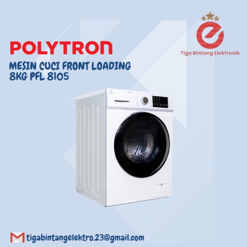 Mesin Cuci Front Loading Polytron PFL 8105 (8KG)