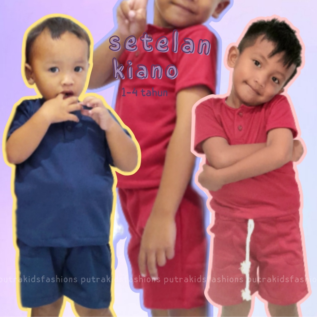 Setelan Kiano Pendek 1-5Tahun - Set Kiano Babytery / Setelan Anak Unisex