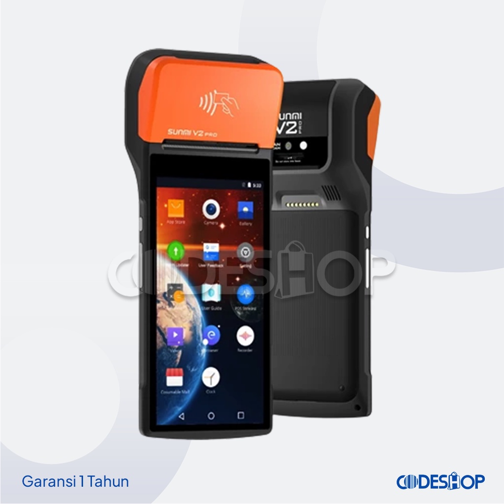 Mesin Kasir SUNMI V2 Pro 1D All in One POS Android Mobile