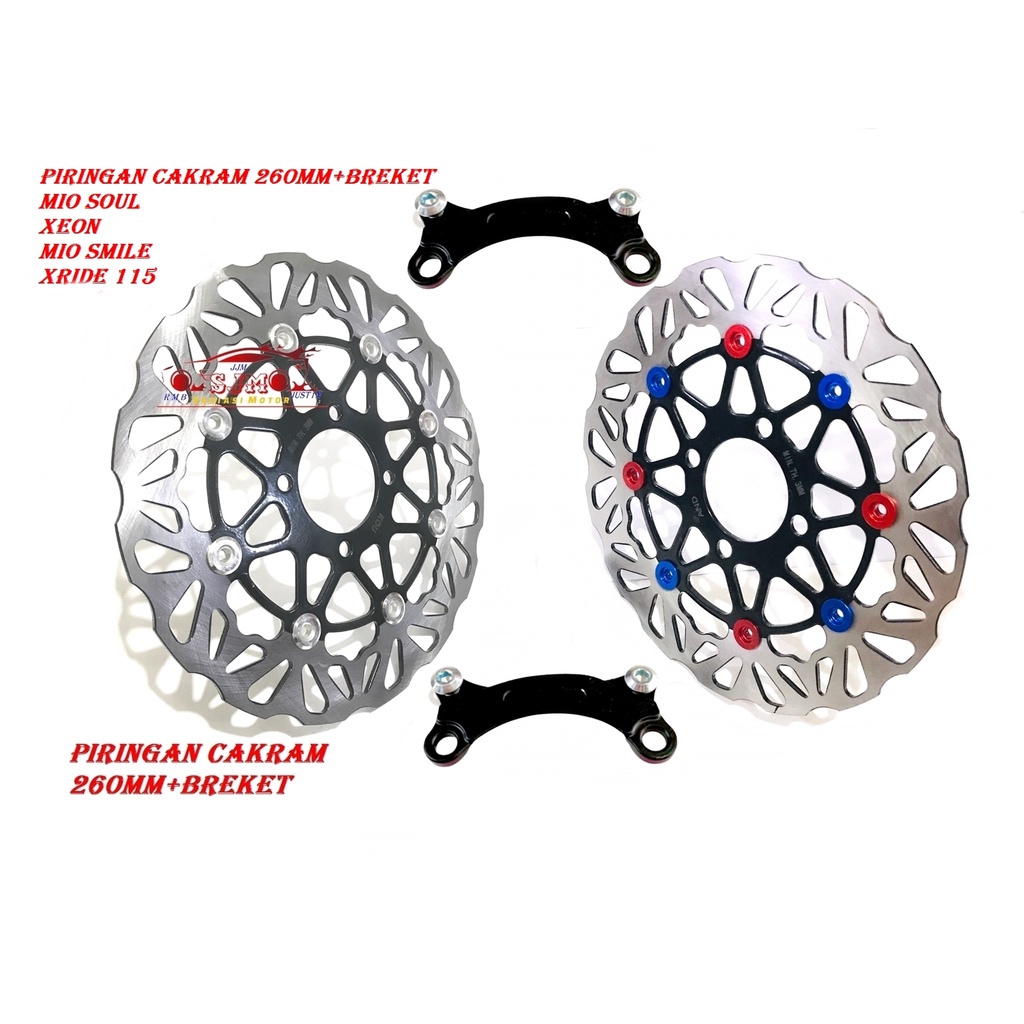 PIRINGAN LEBAR XEON-MIO SMILE-XRIDE 115-MIO SOUL-XEON RC-XEON GT DISC BRAKE 260MM YAMAHA MATIC COPIAN PSM