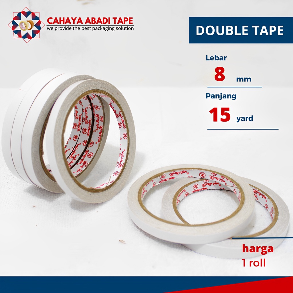 

DOUBLE TAPE BODHI 8MM X 15YARD per roll