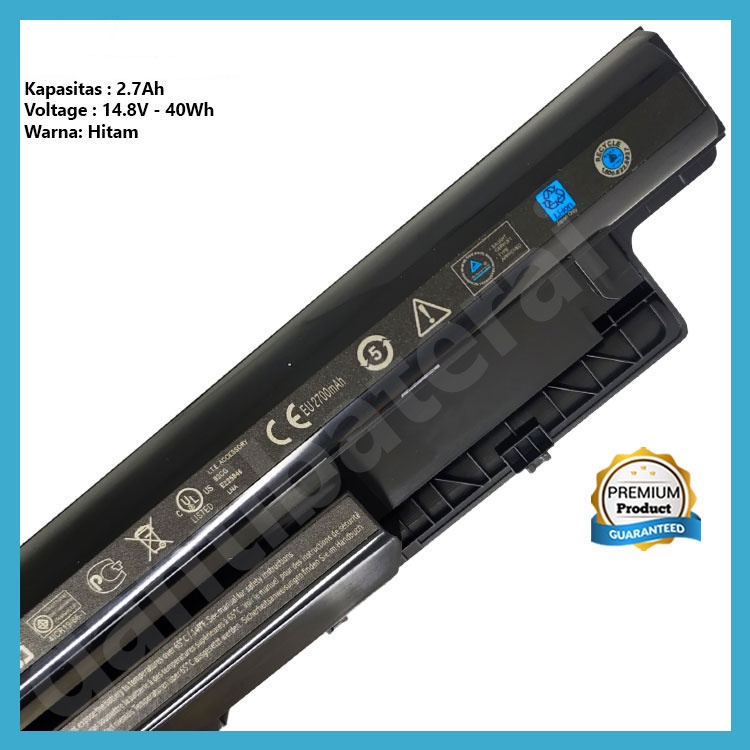 Baterai DELL Inspiron 14R 3421 5421 5473 15R 5521 XCMRD Vostro 2421 2521 3446 Latitude 14 3000 ORI