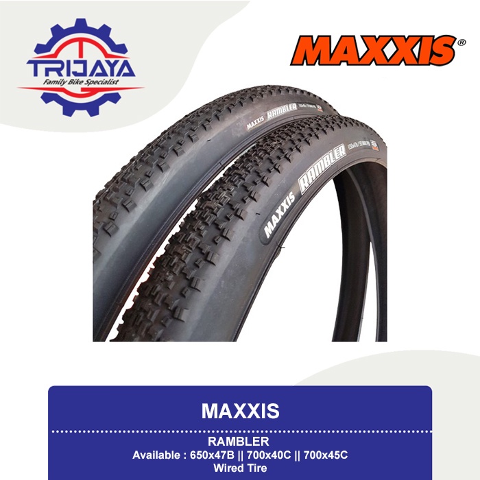 Maxxis Rambler Wired Tire | Ban Luar Sepeda 650Bx47 / 700Cx40 / 700Cx45