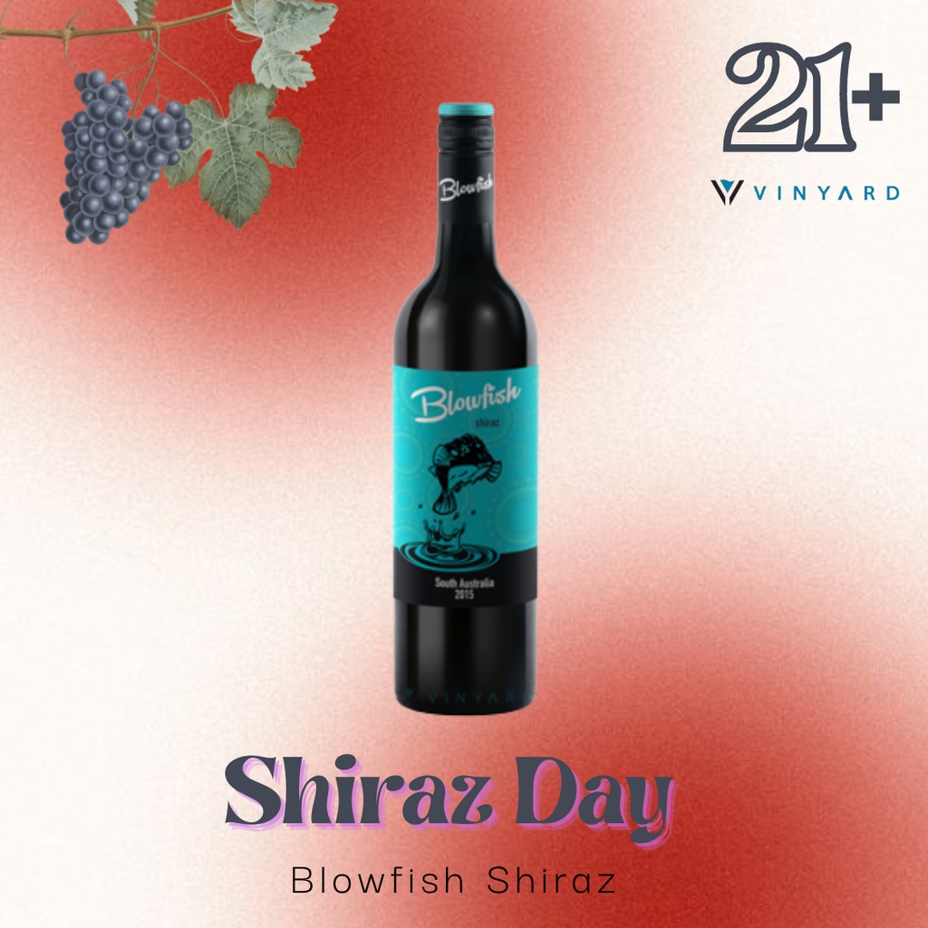 Blowfish Shiraz 750 ml ( Original &amp; Resmi By Vinyard )