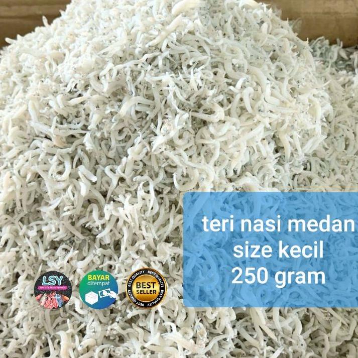 

Sedia ikan asin teri nasi medan size kecil 250 gram