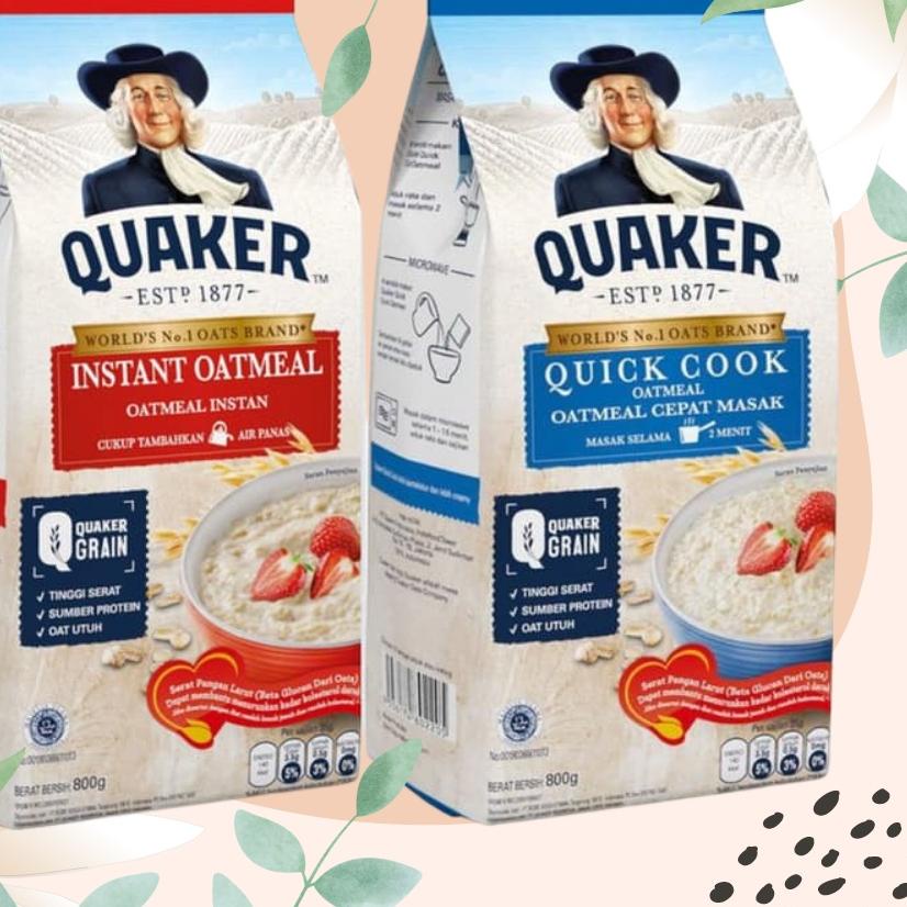 

☆ QUAKER Oats Oatmeal-Instant-Quick Cook Bag Pack 800 g-Instan-Masak ✱