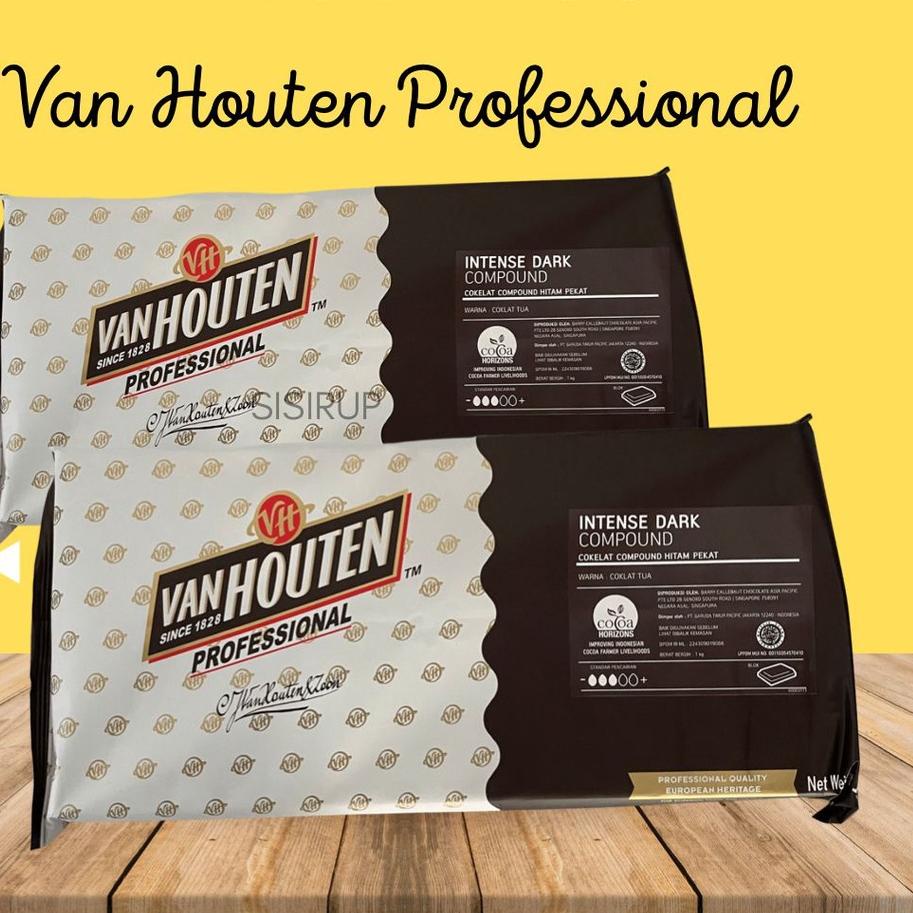 

♛ Vanhouten dark compound 1 kg / Dark Chocolate Van Houten / Barry callebaut ☉