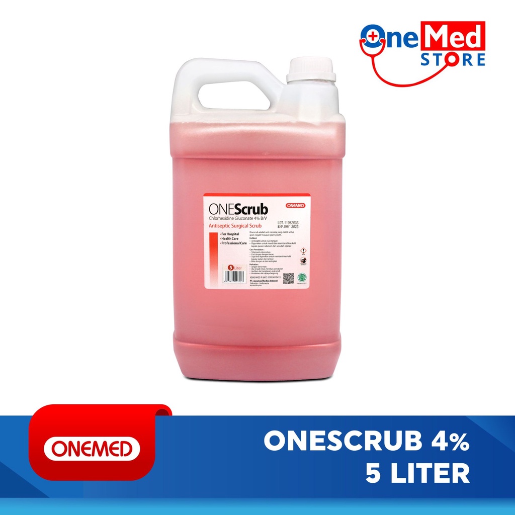 One Scrub OneMed 4% Hand Scrubs refill galon 5Liter/5000ml/cc