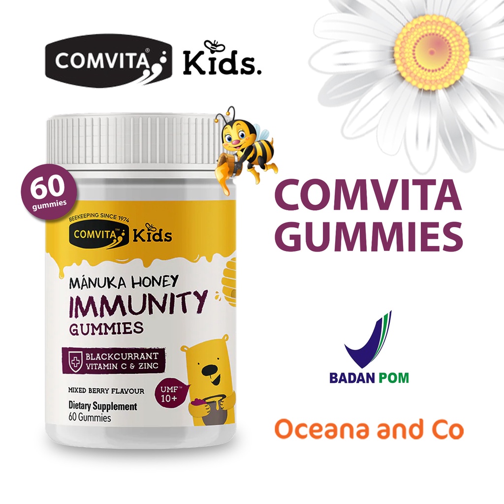 Comvita Kids Manuka Honey Immunity Gummies with UMF 10+ Vitamin Anak