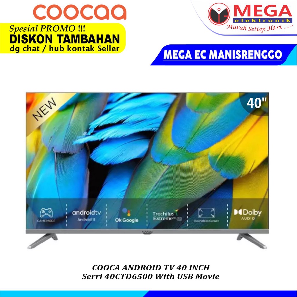 COOCA ANDROID TV 40CTD6500 40 INCH SMART TV COOCA 40CTD6500