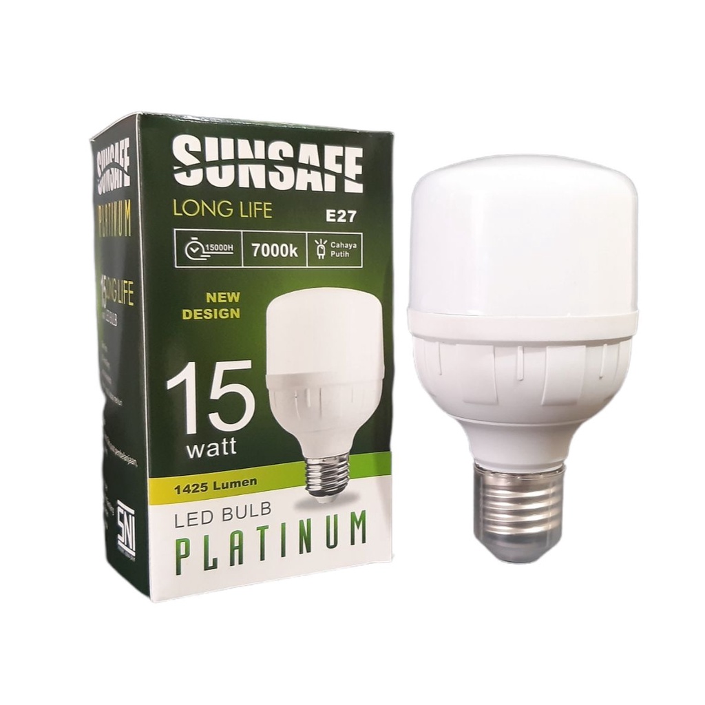 Paket 10 Pcs SUNSAFE Platinum Lampu LED Capsule 15 Watt