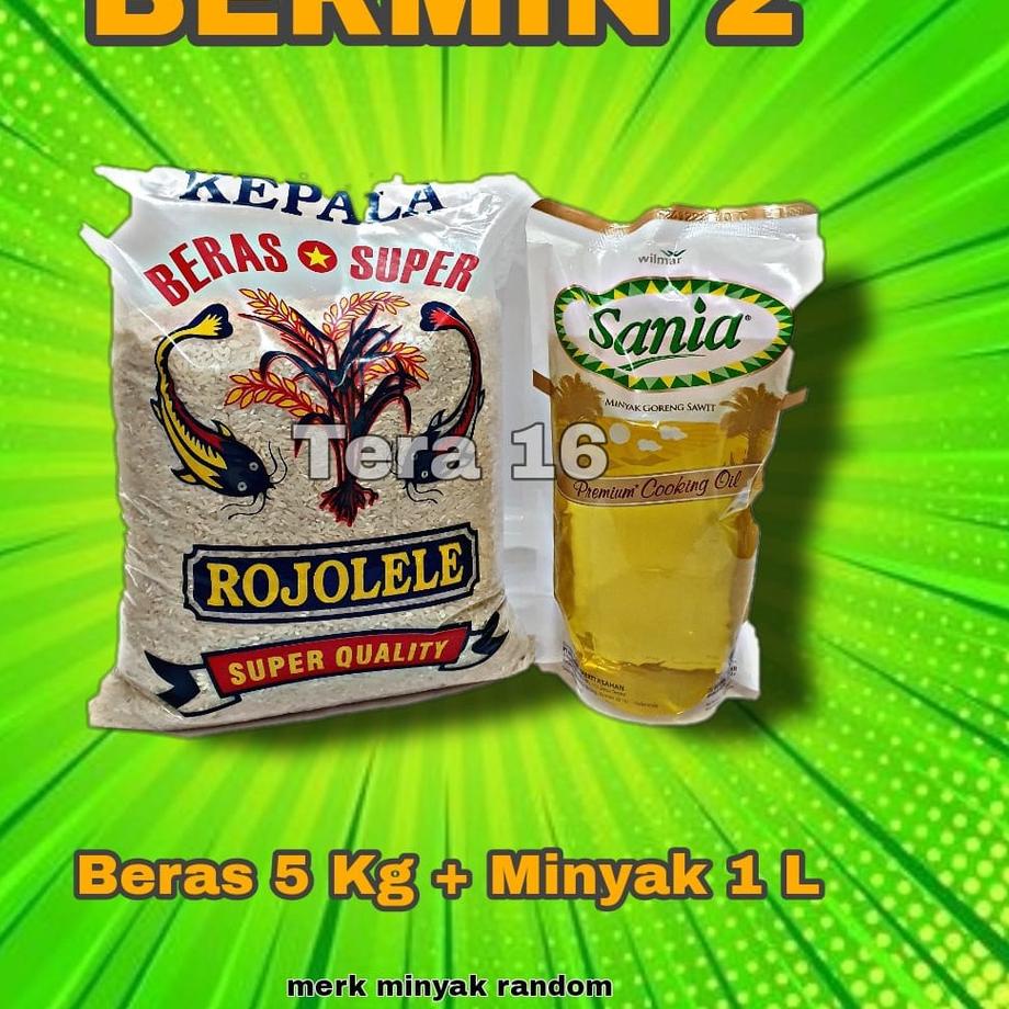 

○ bermin 2 paket sembako murah BERAS DAN MINYAK ♂