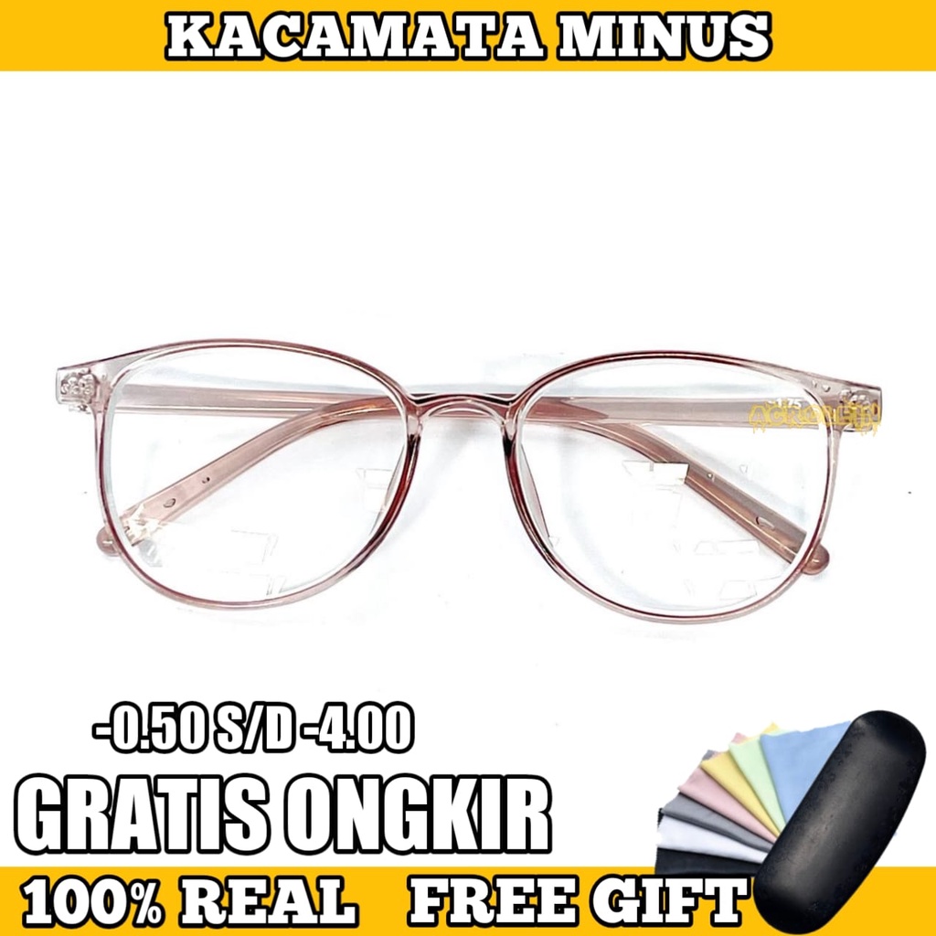 Promo Kacamata Minus Frame Plastik -0.50 s/d -4.00 Unisex