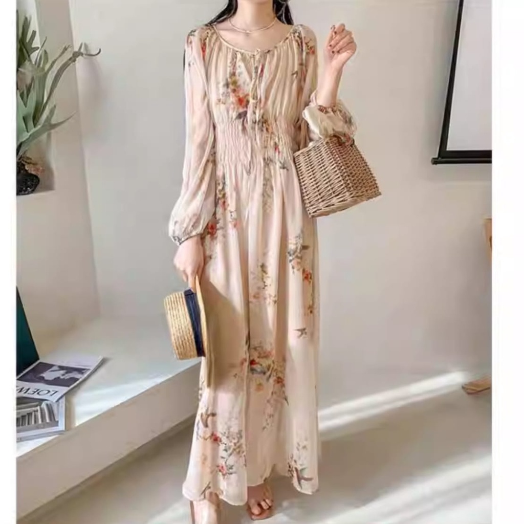 GROSIR FASHION 98820 Lamia floral maxi FASHION WANITA three m threem 3m 3ms TM