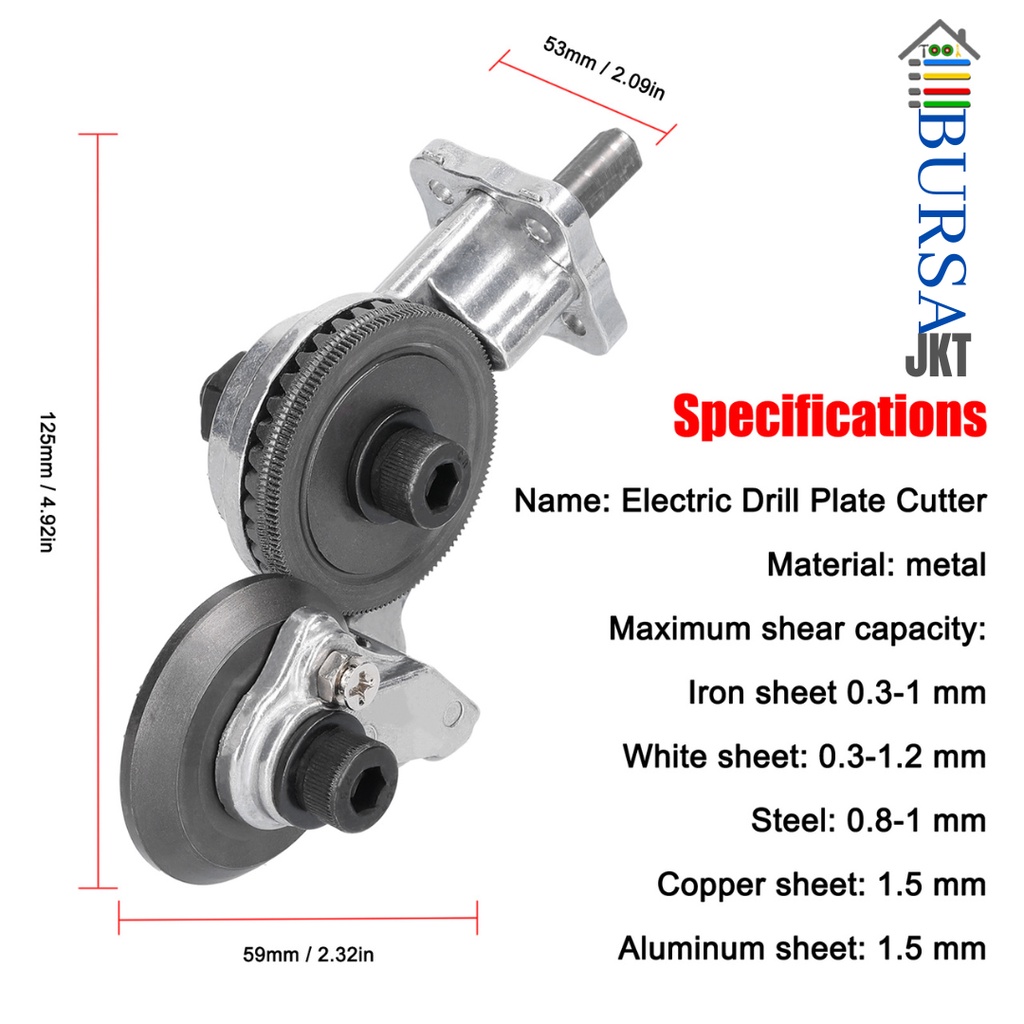 PEMOTONG PLAT MATA BOR ADAPTOR DRILL PLATE CUTTER non HANDLE