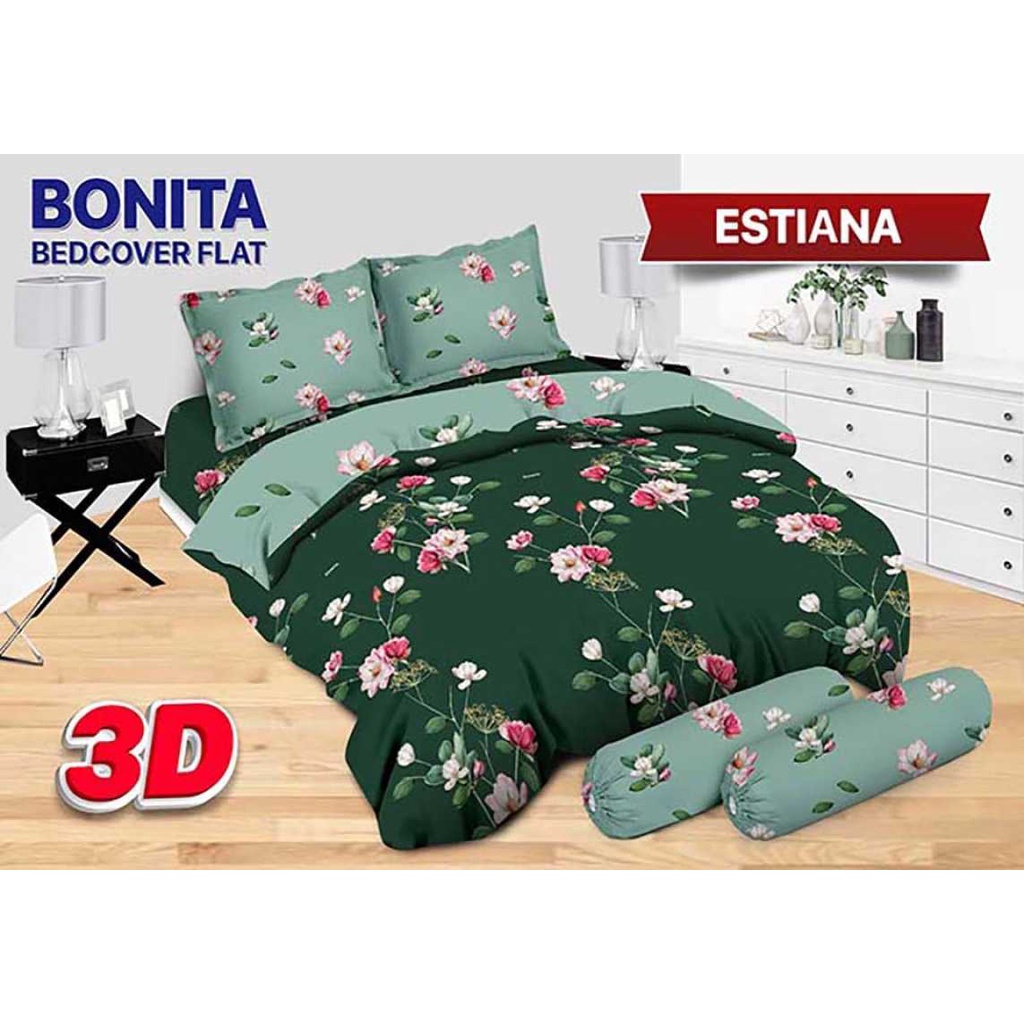 SS Bedcover Set BONITA 180 Flat 180x200 King Size No 1 Bed Cover Motif