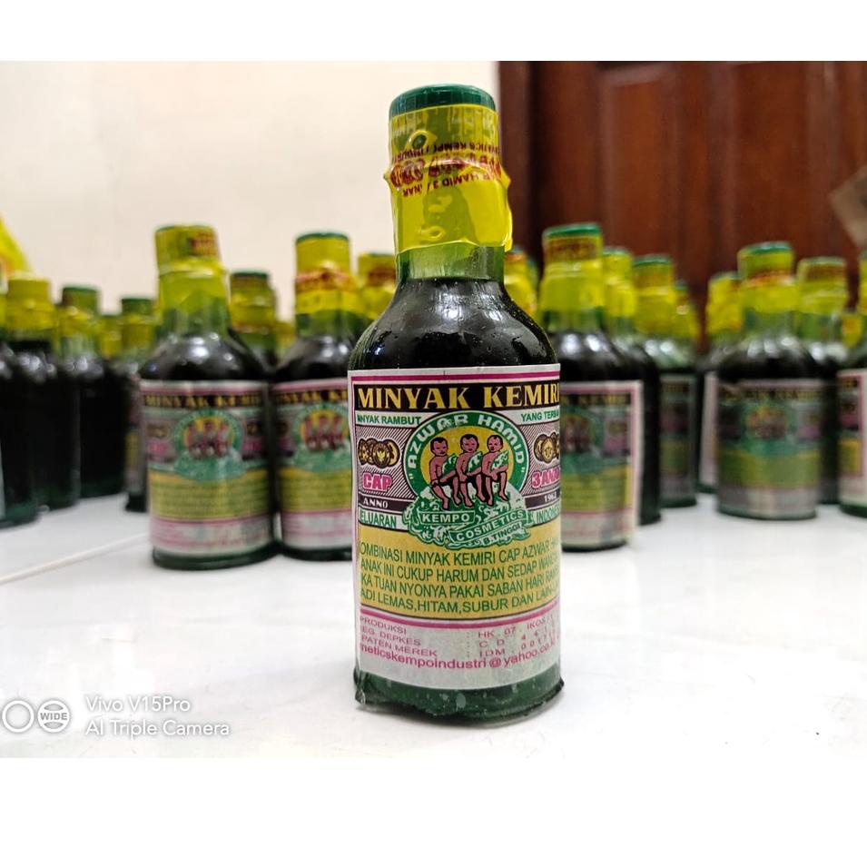 Promo tajir minyak kemiri asli cap 3 anak produksi bukit tinggi / minyak rambut kemiri asli