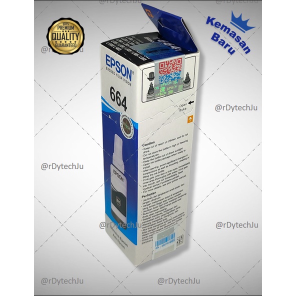 Tinta Epson 664 Untuk Printer L100 L110 L111 L120 L130 L132 L200 L210 L211 L220 L222 L300 L301 L310 L350 L351 L353 L355 L356 L358 L360 L362 L365 L366 L375 L455 L456 L475 L550 L551 L555 L556 L558 L565 L575 L566 L655 L800 L805 L810 L850 L1300 L1800