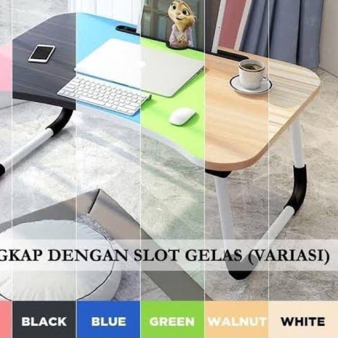 GROSIR MEJA LAPTOP LIPAT POLOS KARAKTER KARTUN MEJA KOMPUTER ANAK DEWASA PORTABLE BELAJAR TABLE 