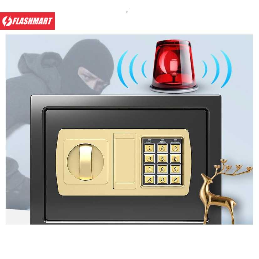 Flashmart Brankas Pengaman / Kotak Brankas Hotel Safety Box Password / Kode 31x20x20cm - 20E