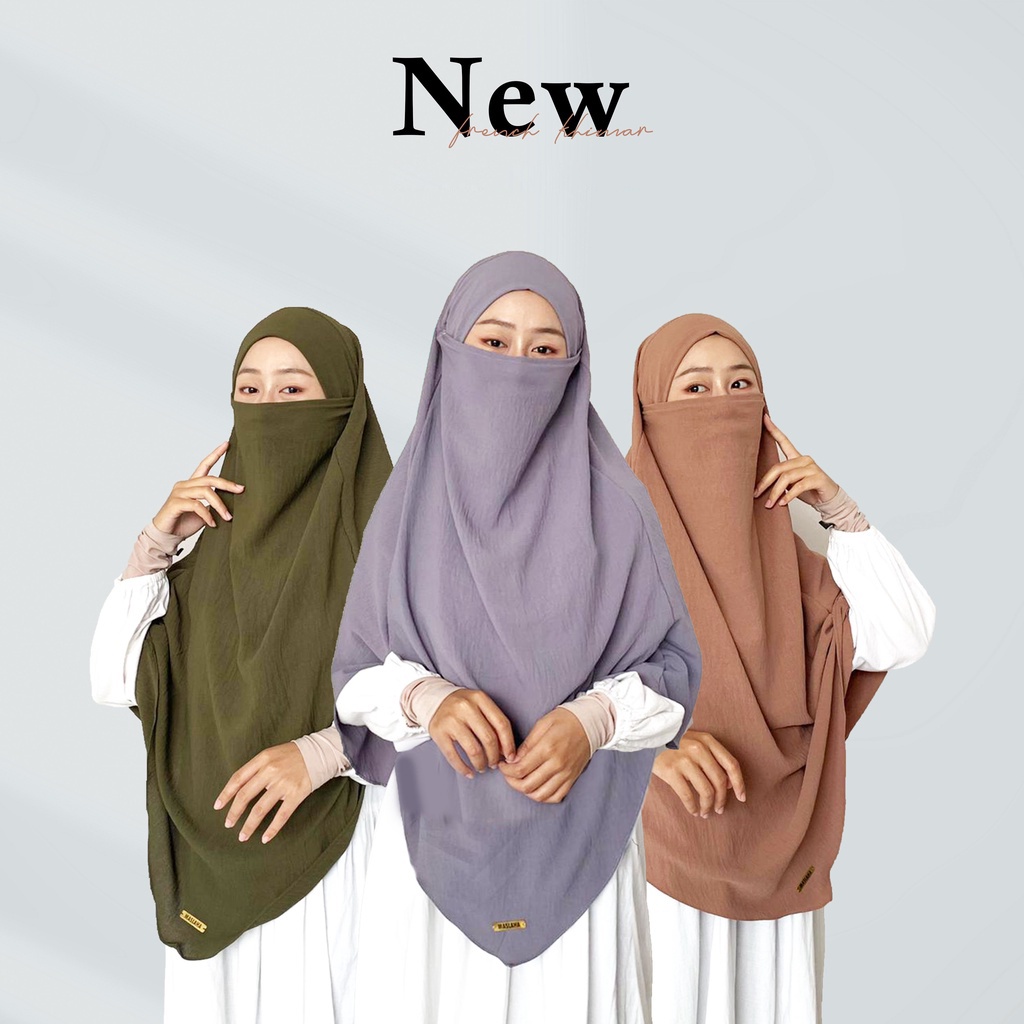 french khimar french khimar set frech khimar cadar crincle french khimar murah syari bay mafi collec