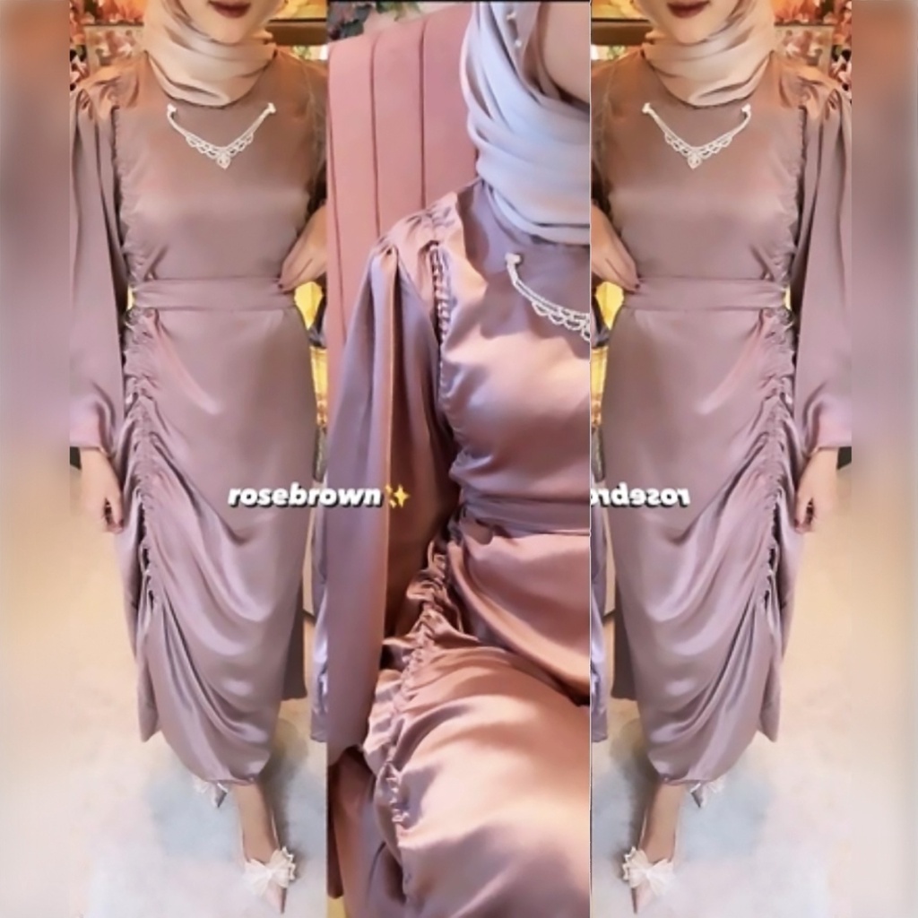 MAXY KIMBERLI SILK FASHION PAKAIAN WANITA DRESS GAMIS MAXI BAHAN VELVET MS