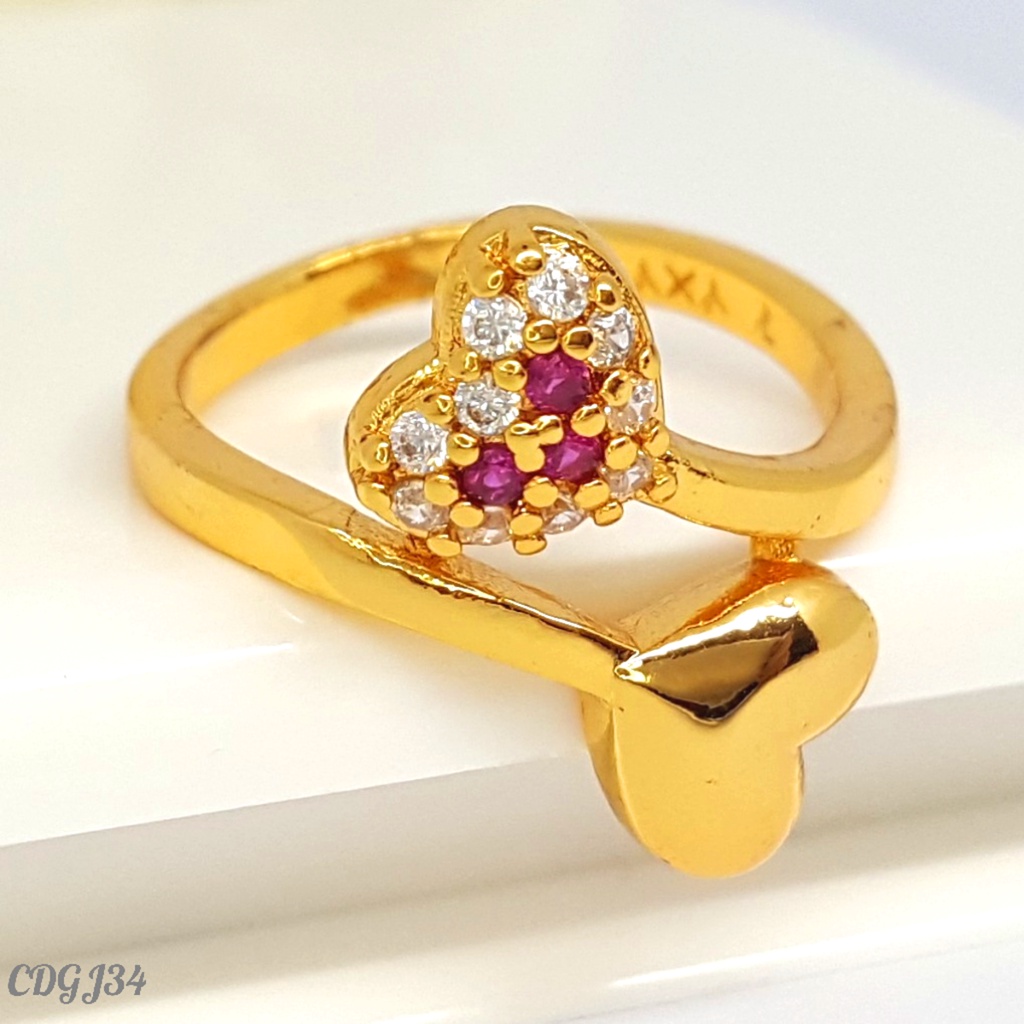 PGX Cincin Xuping Wanita Lapis Emas Aksesoris Perhiasan Fashion Premium - Z204