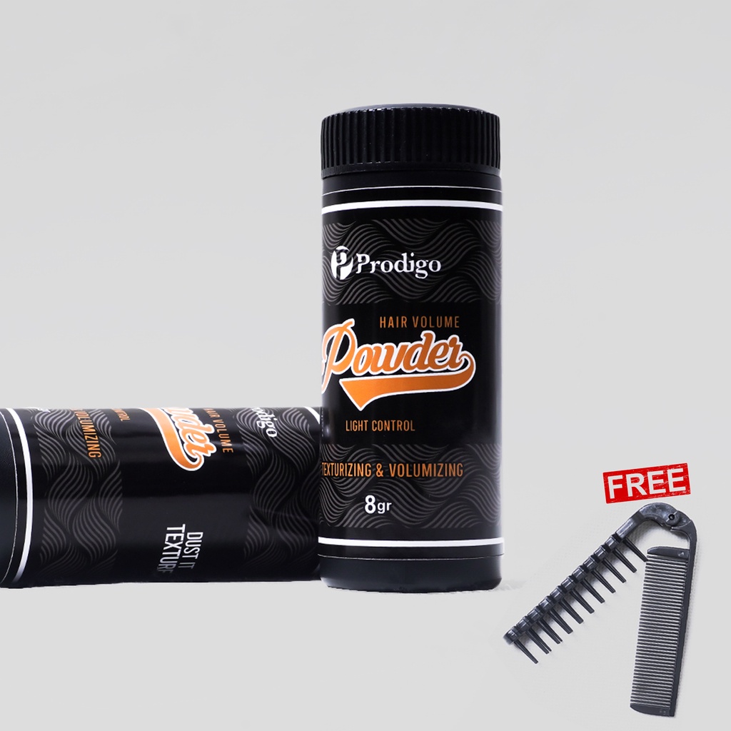 Prodigo * Hair Powder pria Free sisir | Hair styling | powder pomade rambut | perawatan rambut pria