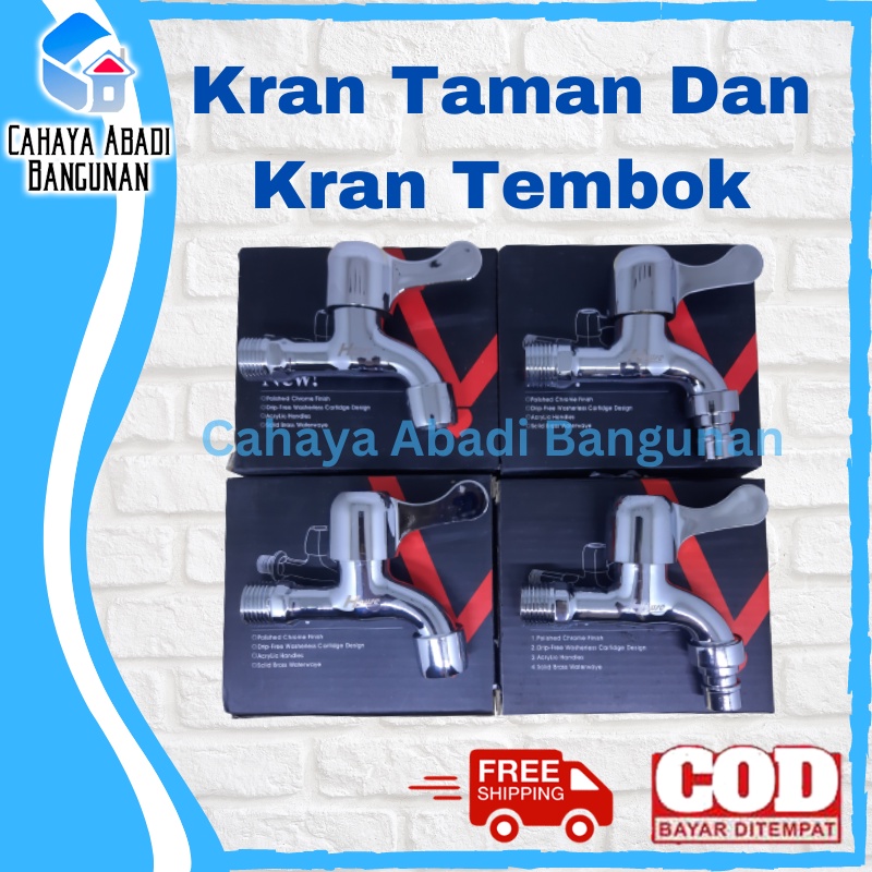 Kran Tembok Kamar Mandi 1/2 inch -Keran air Taman Mesin Cuci - Taman 1/2 inch