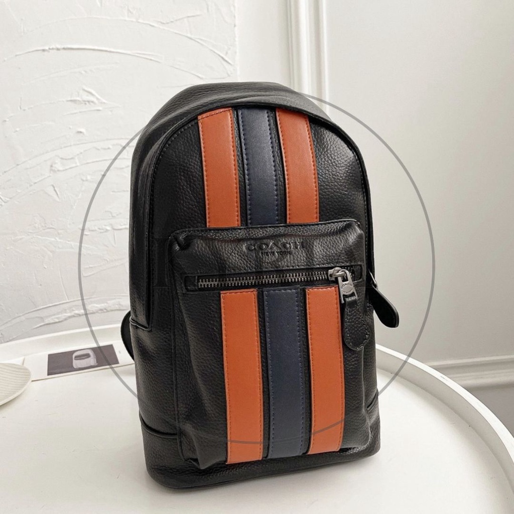 TAS SLING BAG CROSSBODY PRIA MEN 3180 WEST PACK WITH VARSITY STRIPE