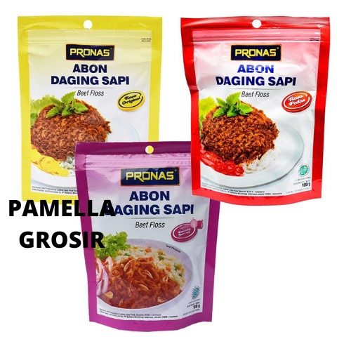 

ABON SAPI PRONAS 110 GRAM/ORIGINAL/BAWANG GORENG/PEDAS BEEF FLOSS