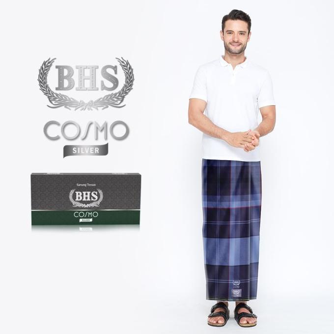Sarung BHS Cosmo Silver Kombinasi Warna Abu Biru